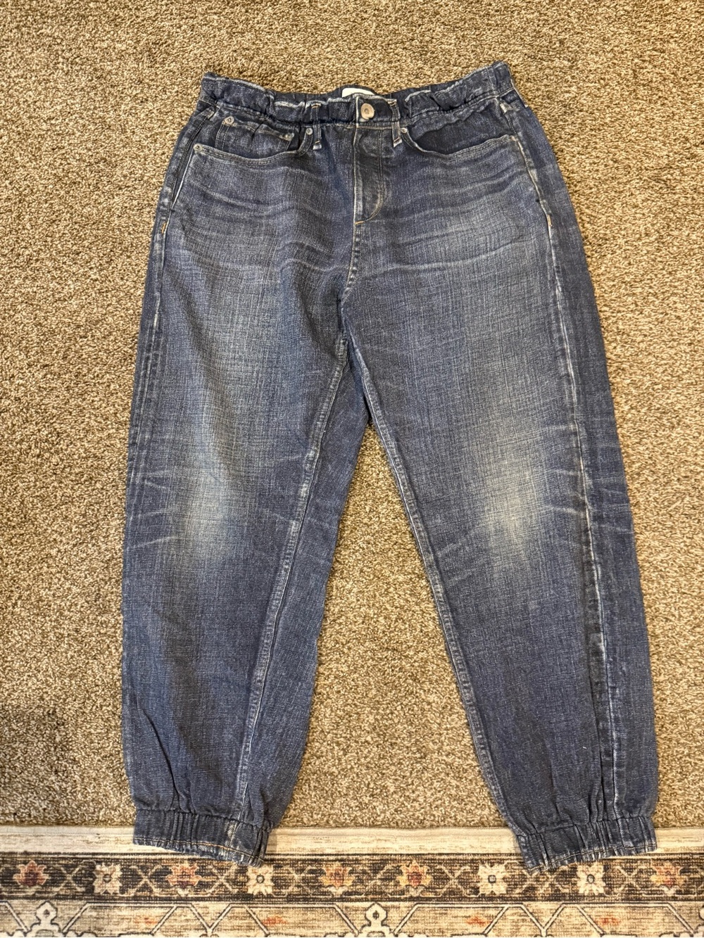 rag & bone Women's faux Dark Blue Boyfriend Jeans/sweat pants